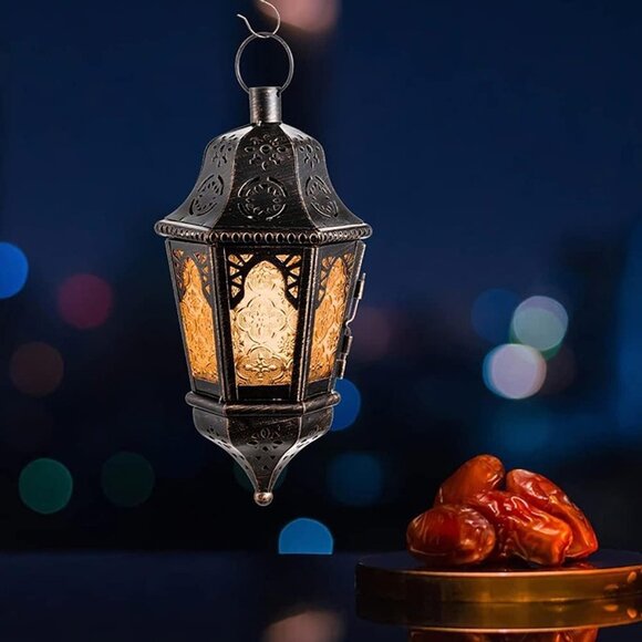 NEW  13.5'' Vintage Candle Holder,Metal Lanterns Decorative Indoor Outdoor - Picture 7 of 9